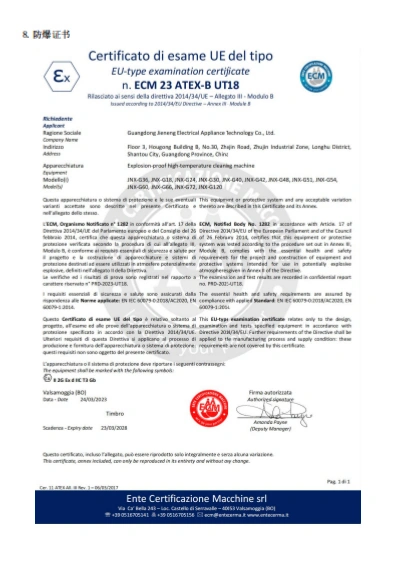 EU Explosion-Proof Certificate (ATEX)